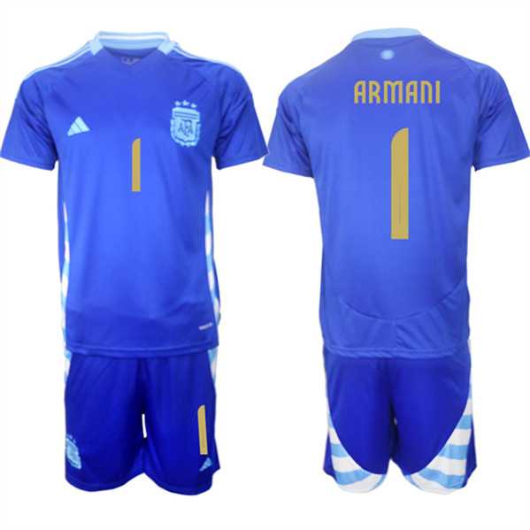 Men's Argentina #1 Franco Armani Blue 2024-25 Away SoccerJersey Suit,We sell and wholesale Men's Argentina #1 Franco Armani Blue 2024-25 Away SoccerJersey Suit on line form chian!